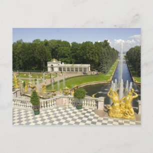Russland. Petrodvorets. Peterhof Palace. Peter der Postkarte