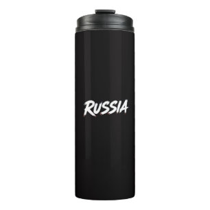 Russland-Pinsel-Flaggentypografie-Design Thermosbecher