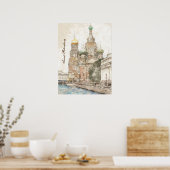 Russland-Poster von Sankt Petersburg - Vintage Tra Poster (Küche)
