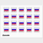 Russland Quadratischer Aufkleber (Blatt)