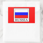 Russland Rechteckiger Aufkleber (Tasche)