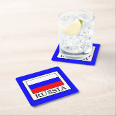 Russland Rechteckiger Pappuntersetzer (Vor Ort)