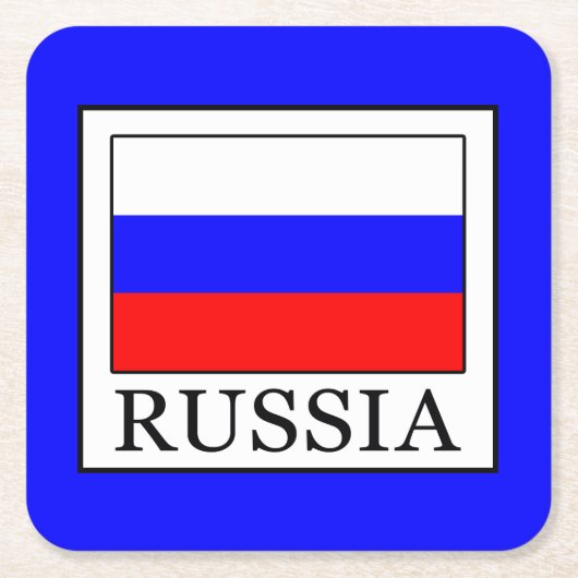 Russland Rechteckiger Pappuntersetzer (Vorderseite)