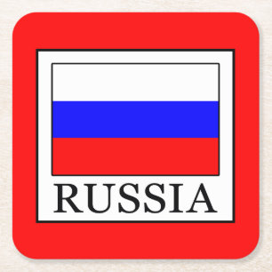 Russland Rechteckiger Pappuntersetzer