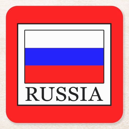 Russland Rechteckiger Pappuntersetzer (Vorderseite)