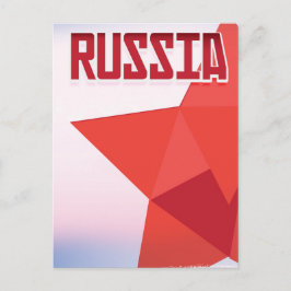 Russland Red Star Travel Print. Postkarte