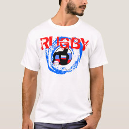 Russland-Rugby-Fan-T - Shirt-Durchlauf-Ball T-Shirt