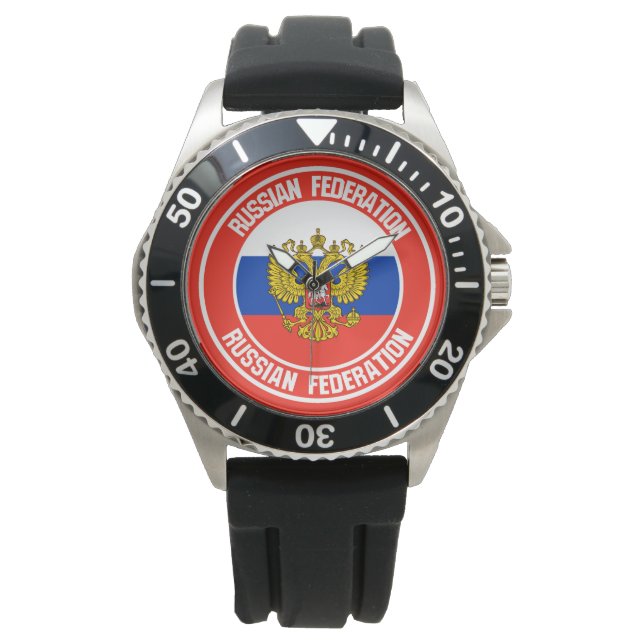 Russland-Runde Armbanduhr (Vorderseite)