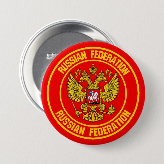 Russland-Runde Button (Vorne & Hinten)