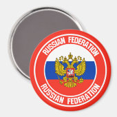 Russland-Runde Magnet (Vorderseite/Rückseite)