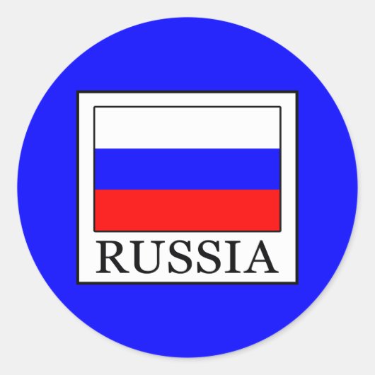 Russland Runder Aufkleber (Vorderseite)