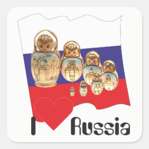 Russland - Russia Babuschka Matrjoschka Aufkleber