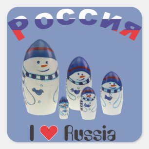 Russland - Russia Babuschka Matrjoschka Aufkleber