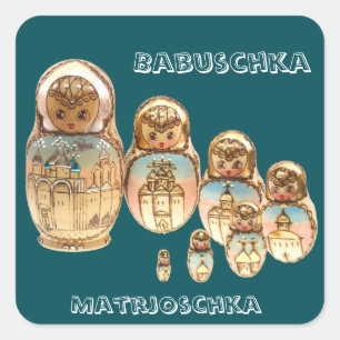 Russland - Russia Babuschka Matrjoschka Aufkleber