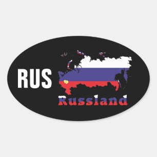 Russland - Russia  Kleber Ovaler Aufkleber