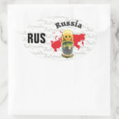 Russland - Russia Kleber Ovaler Aufkleber (Tasche)