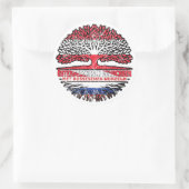 russland Russisch Österreichisch Österreich Baum Runder Aufkleber (Tasche)