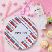 Russland Russische Flagge geteerte schwarze Person Pappteller (Party)