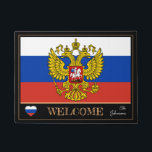 Russland & Russische Flagge Haus Matten/Sport Will Fußmatte<br><div class="desc">Türmatte: Russische Flagge,  Wappen & Russland "Welcome" Matten - Liebe mein Land,  Reise,  Urlaub,  Nationalpatrioten / Sportfans</div>