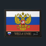 Russland & Russische Flagge Haus Matten/Sport Will Fußmatte<br><div class="desc">Türmatte: Russische Flagge,  Wappen & Russland "Welcome" Matten - Liebe mein Land,  Reise,  Urlaub,  Nationalpatrioten / Sportfans</div>