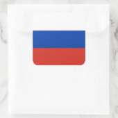 Russland/Russische Flagge Quadratischer Aufkleber (Tasche)