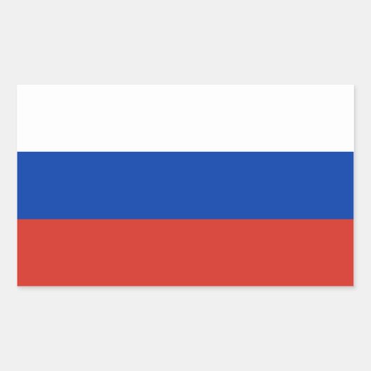 Russland/Russische Flagge Rechteckiger Aufkleber (Vorderseite)