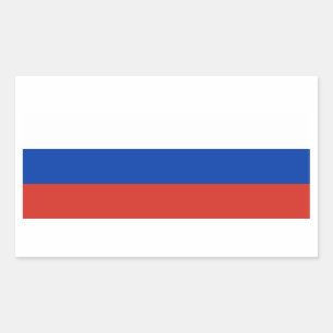 Russland/Russische Flagge Rechteckiger Aufkleber
