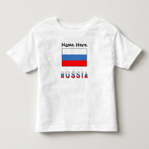 Russland Russische Flagge Schwarz Personalisierung Kleinkind T-shirt