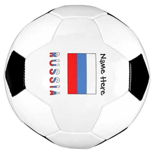 Russland Russische Flagge Schwarze Personalisierun Fußball (Gedreht)