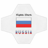 Russland Russische Flagge Schwarze Personalisierun Fußball (Flach)
