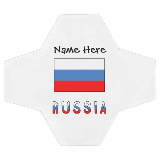 Russland Russische Flagge Schwarze Personalisierun Fußball (Flach)