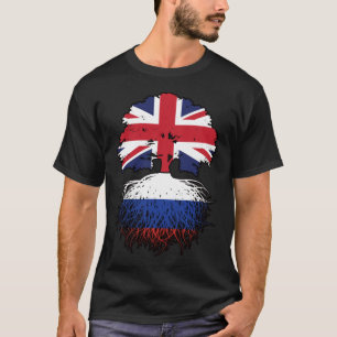 Russland Russisches Großbritannien Großbritannien  T-Shirt