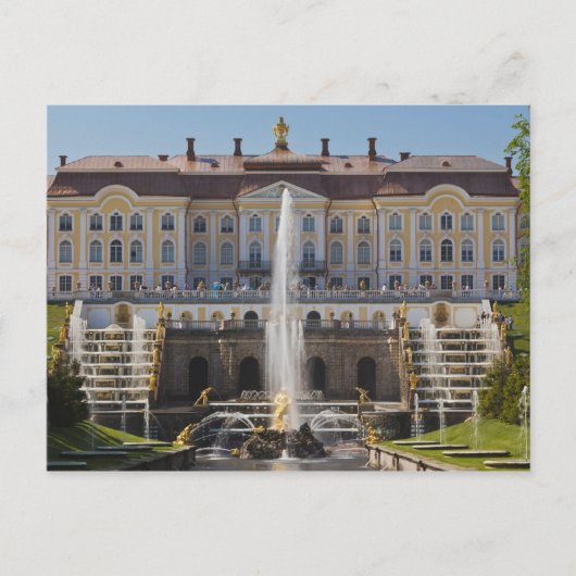 Russland, Sankt Petersburg, Peterhof, Großpalast Postkarte (Vorderseite)