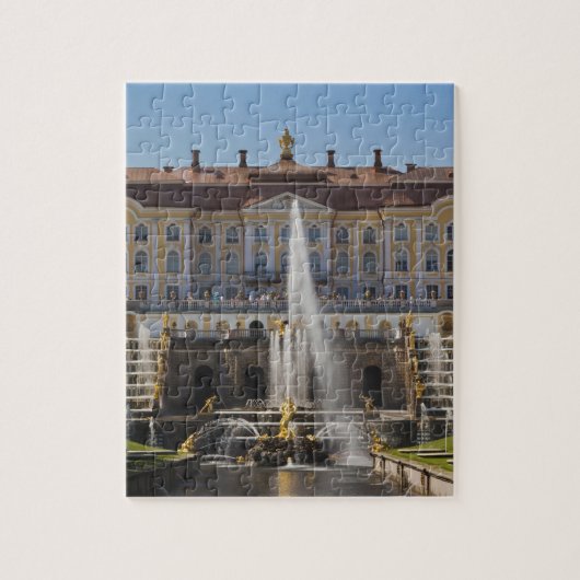 Russland, Sankt Petersburg, Peterhof, Großpalast Puzzle (Vertikal)