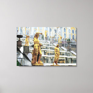 Russland, Sankt Petersburg, Peterhof, Samson und Leinwanddruck