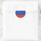 Russland - Schlichte Flagge Runder Aufkleber (Tasche)