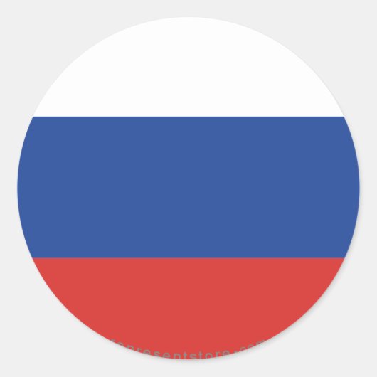 Russland - Schlichte Flagge Runder Aufkleber (Vorderseite)