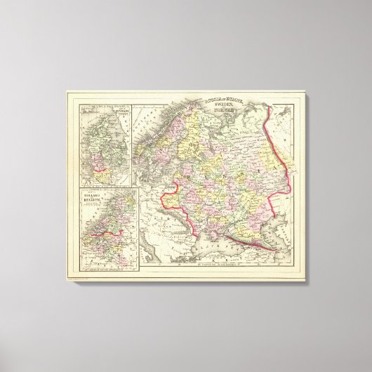 Russland, Schweden, Norwegen 2 Leinwanddruck (Vorderseite)