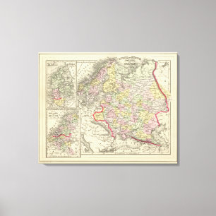 Russland, Schweden, Norwegen 2 Leinwanddruck