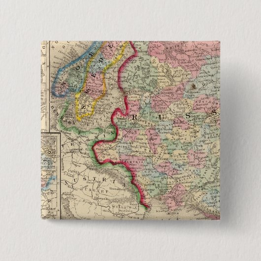Russland, Schweden, Norwegen Karte von Mitchell Button (Vorderseite)