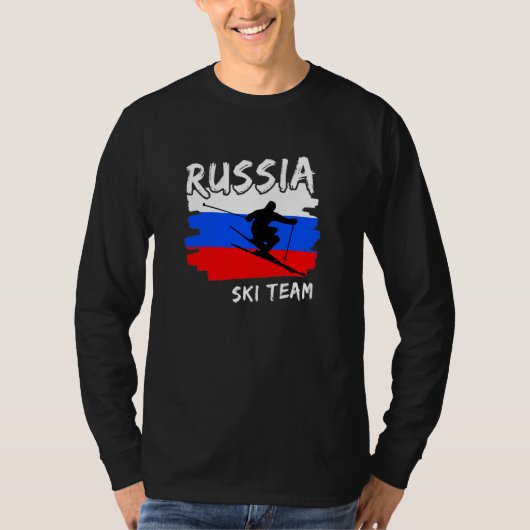 Russland Ski T - Shirt (Vorderseite)