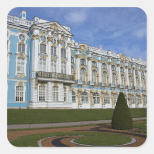 Russland, St. Petersburg, Pushkin, Katharinas 4 Quadratischer Aufkleber