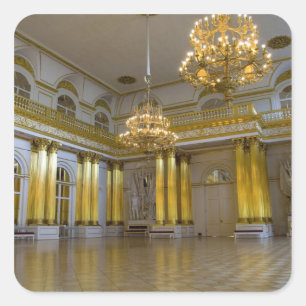 Russland, St. Petersburg, The Hermitage (alias 4 Quadratischer Aufkleber