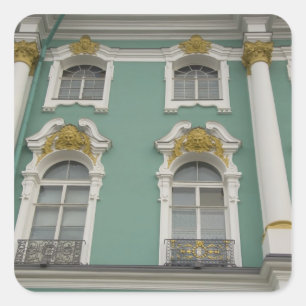 Russland, St. Petersburg, The Hermitage (alias 6 Quadratischer Aufkleber