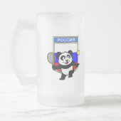 Russland Tennis Panda Mattglas Bierglas (Links)