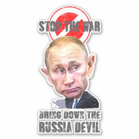 Russland-Teufel | 8" x 8" Aufkleber (Vorderseite)