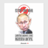 Russland-Teufel | 8" x 8" Aufkleber (Blatt)