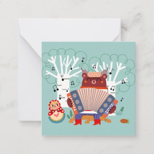 Russland Themed Note Card Card Mitteilungskarte (Vorderseite)