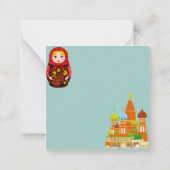 Russland Themed Note Card Card Mitteilungskarte (Rückseite)