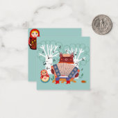 Russland Themed Note Card Card Mitteilungskarte (Vorderseite/Rückseite Beispiel)